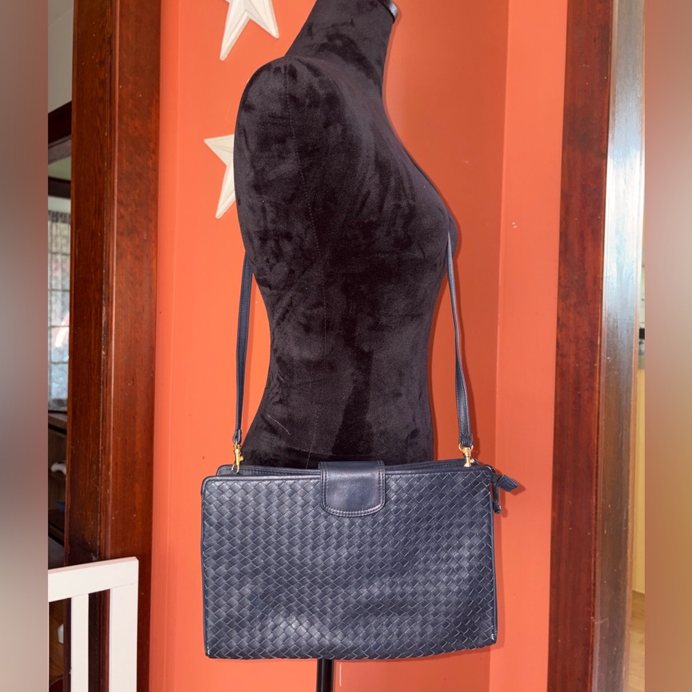 Ganson Woven Leather Crossbody bag - Picture 2 of 9